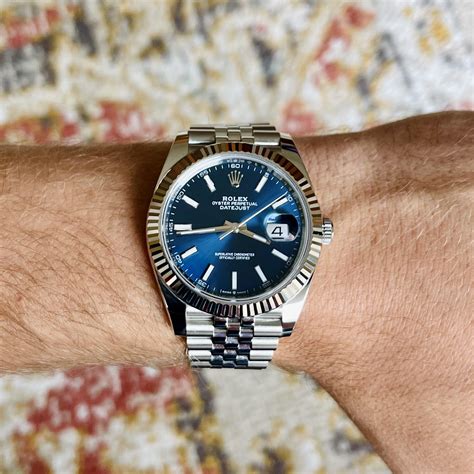 used rolex datejust 41 blue|2022 Rolex Datejust 41mm.